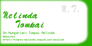 melinda tompai business card